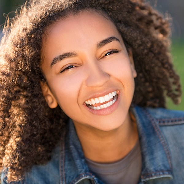 Girl smiling at Modern Orthodontics in Long Beach, CA