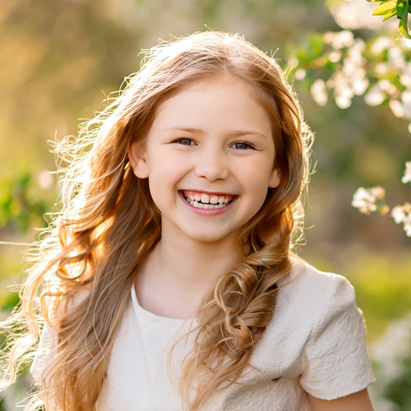 Girl smiling at Modern Orthodontics in Long Beach, CA