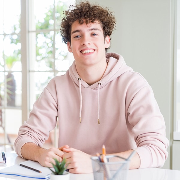 Teen smiling at Modern Orthodontics in Long Beach, CA